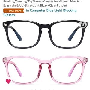 Stylish Black and Pink Glasses